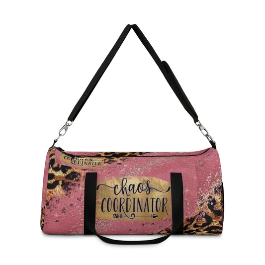 Chaos Coordinator Pink Leopard Duffle Bag