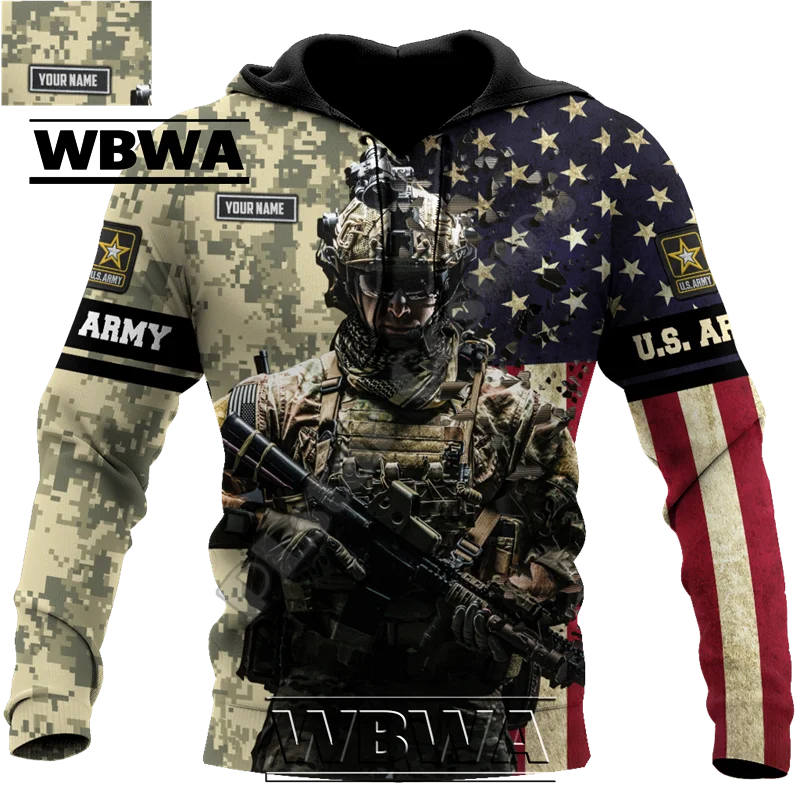 Veteran Military Pullover 3DPrint Hoodies Patriot