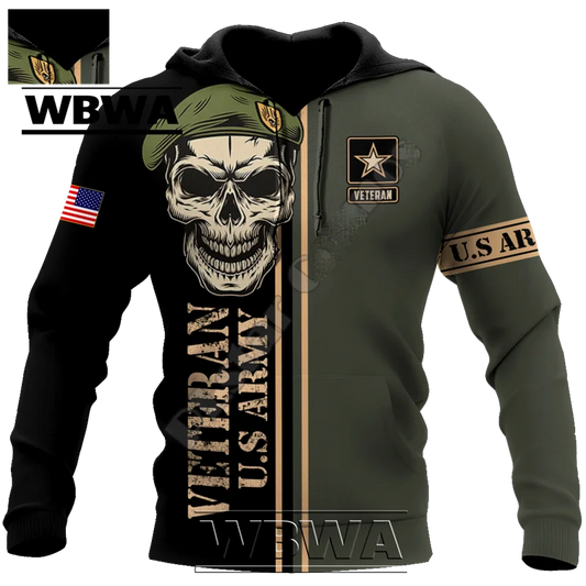 Veteran Military Pullover 3DPrint Hoodies Patriot