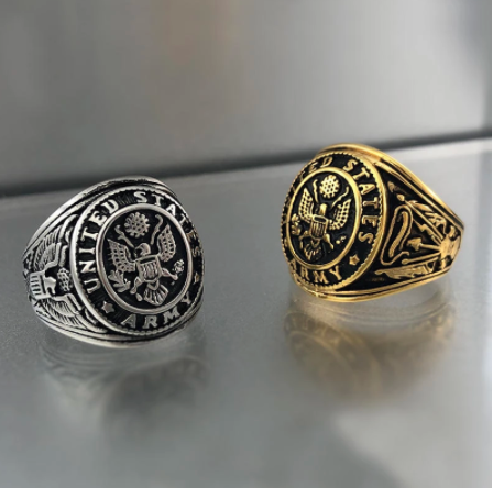 Silver or Gold US Army Ring