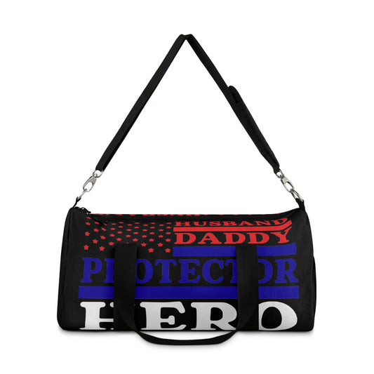 Husband Daddy Protector Red White and BlackDuffle Bag