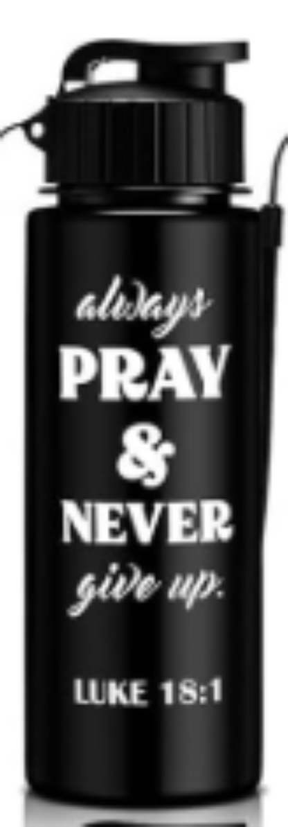 Always Pray tumbler in black