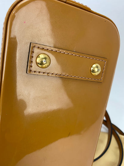 LOUIS VUITTON Vernis Alma BB Rose Velours M91585 Hand Shoulder Bag Pre owned