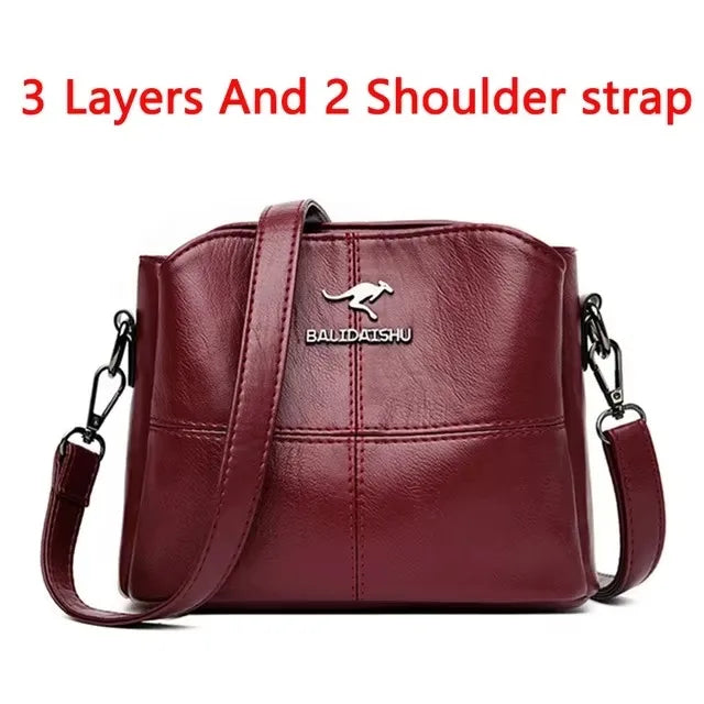 Luxury Fashion Print Large Capacity Soft Leather Handbag