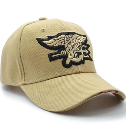 Beige baseball cap military