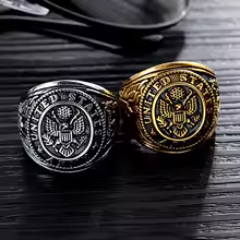 Stainless Steel United States Army Ring