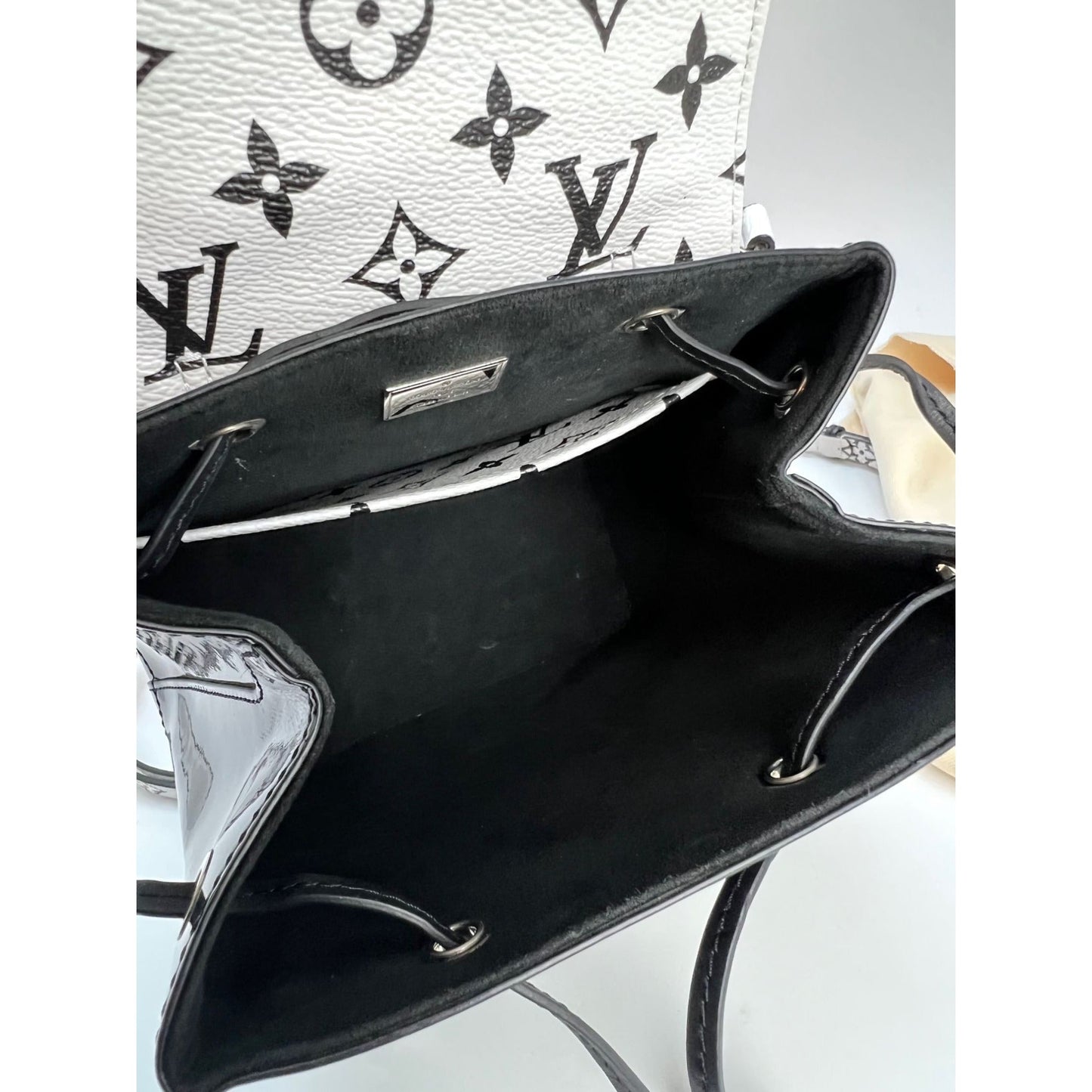 LOUIS VUITTON Hot Springs Backpack White Monogram and Patent Leather