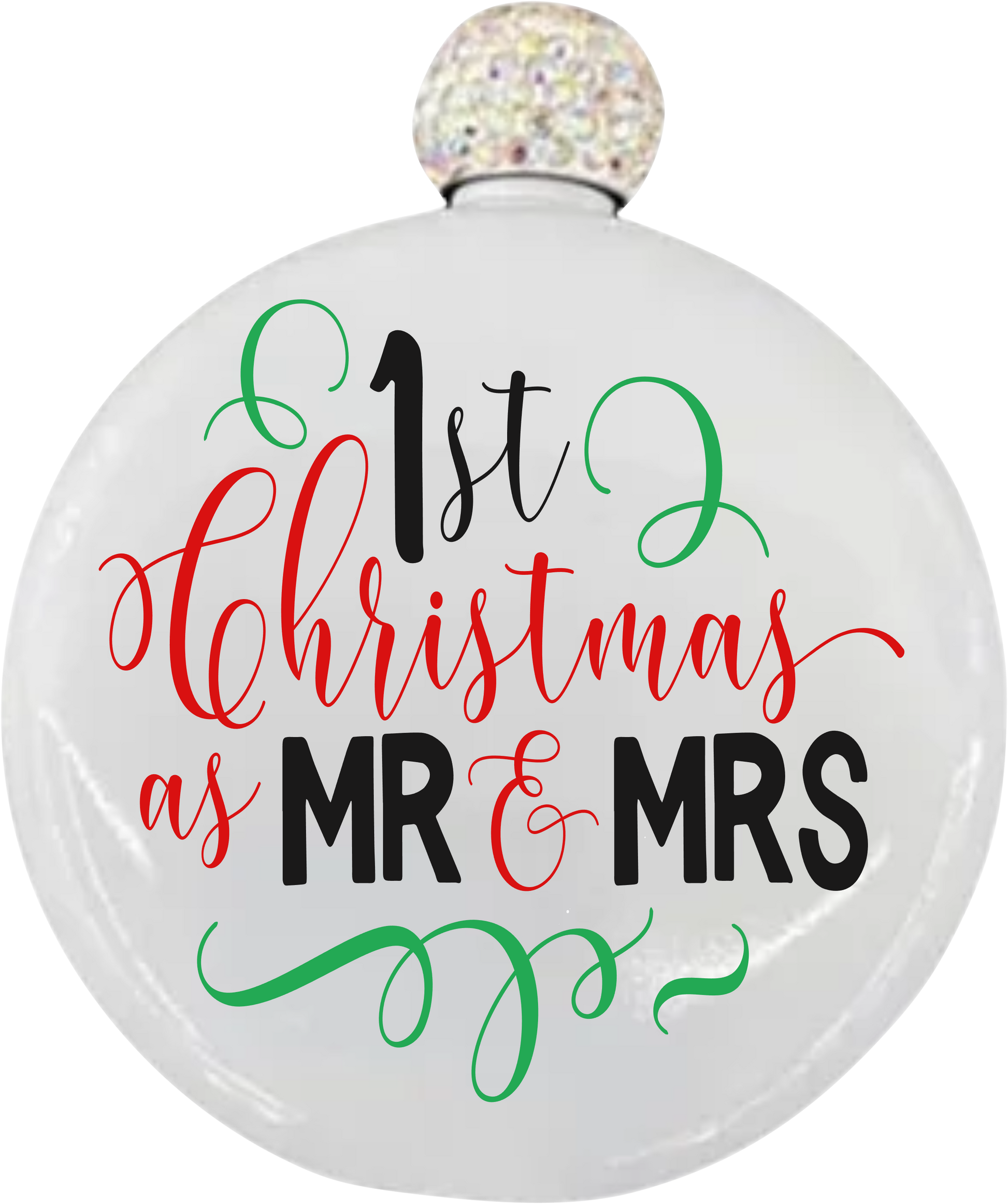 Mr and Mrs 1st Christmas Flask