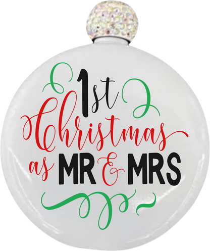 Mr and Mrs 1st Christmas Flask