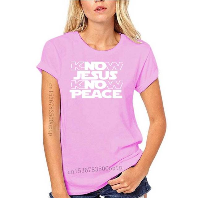 Know Jesus Know Peace Know Crew Neck Comfortable T shirt