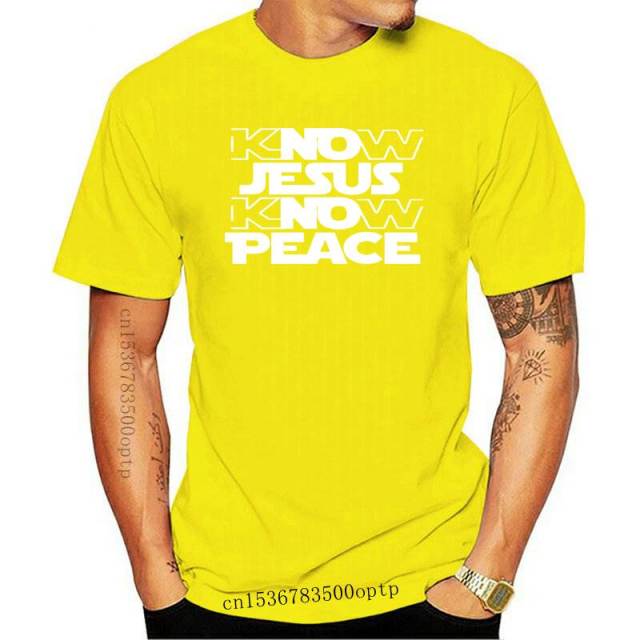 Know Jesus Know Peace Know Crew Neck Comfortable T shirt