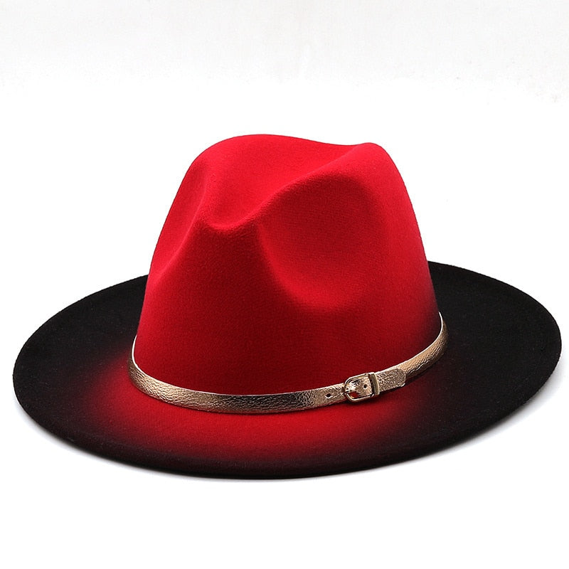 Red Ombre Fedora