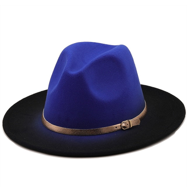 Royal Blue Ombre Fedora